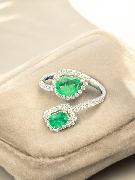 Emerald and Diamond Ring